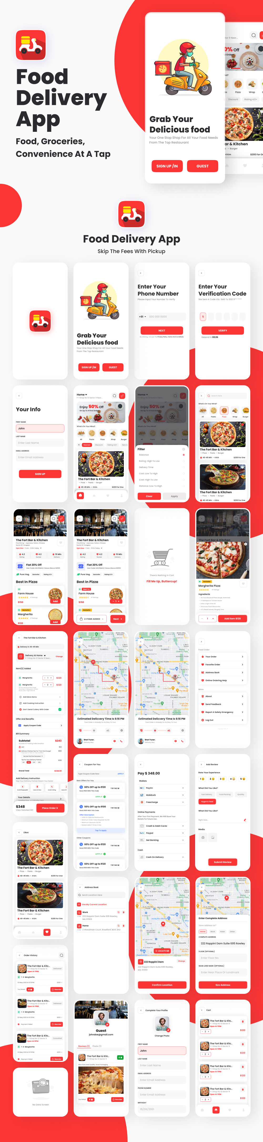 Food Delivery App UI Template - Android - 1